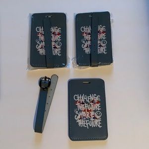 Set of 3 Luggage Bag Tags - Challenge the Future